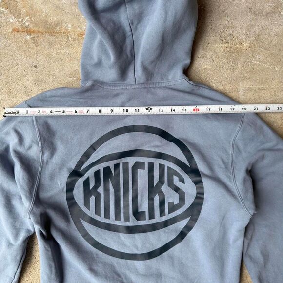 Jordan Men's Blue and Grey Hoodie - Picture 6 of 7